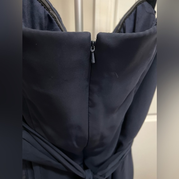 Social Bridesmaids Blue Strapless V-Neck Chiffon Trumpet Gown Size 10 NWT - Picture 10 of 16